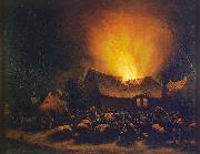 Egbert van der Poel Fire in a Village Germany oil painting artist